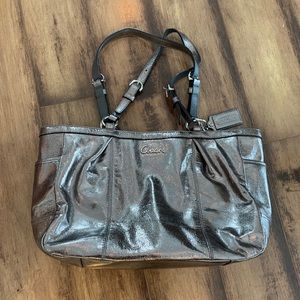 Coach Pewter Metallic Gallery Tote